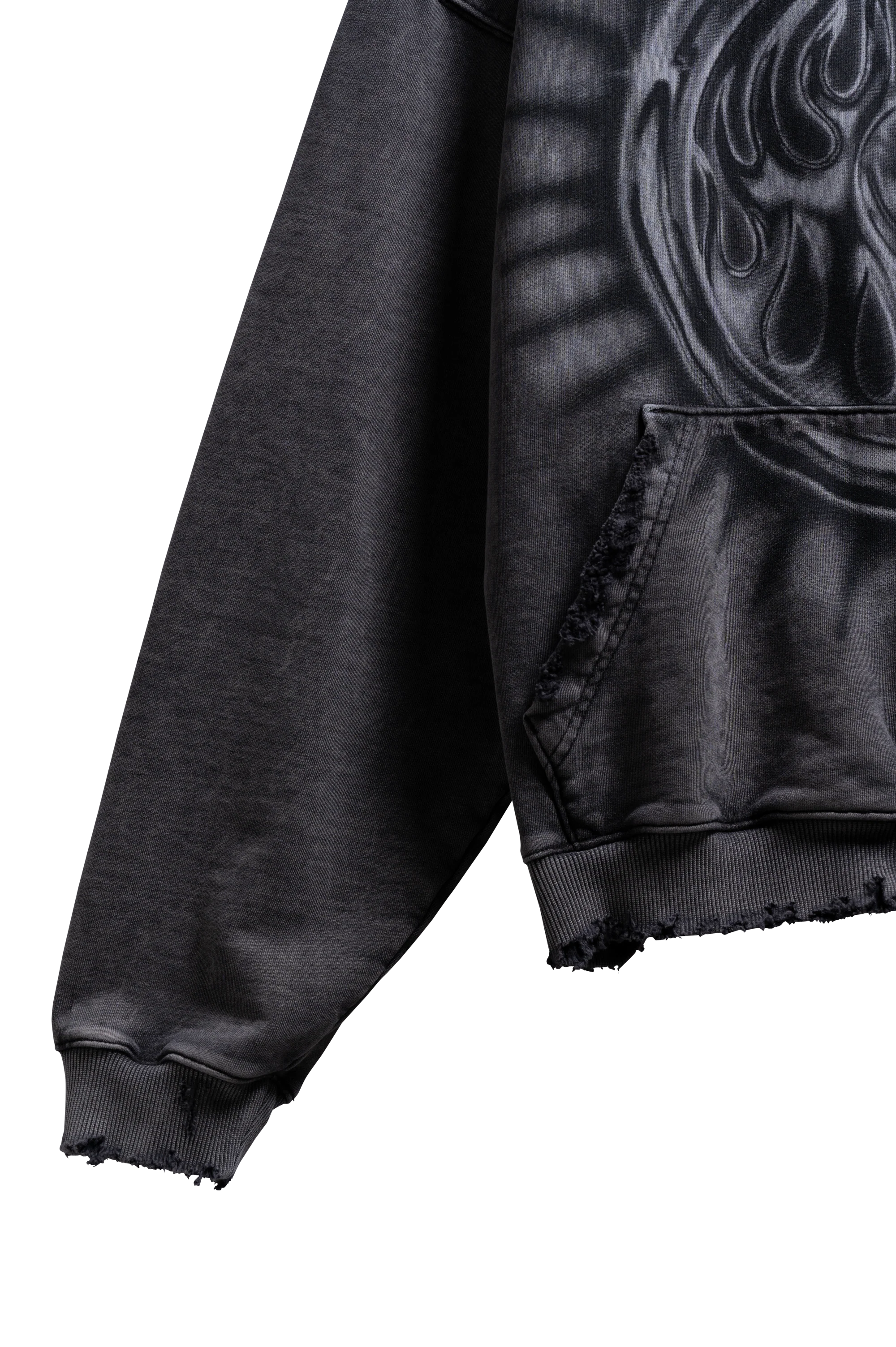 BLACK RAYO ZIP HOODIE - Image 4