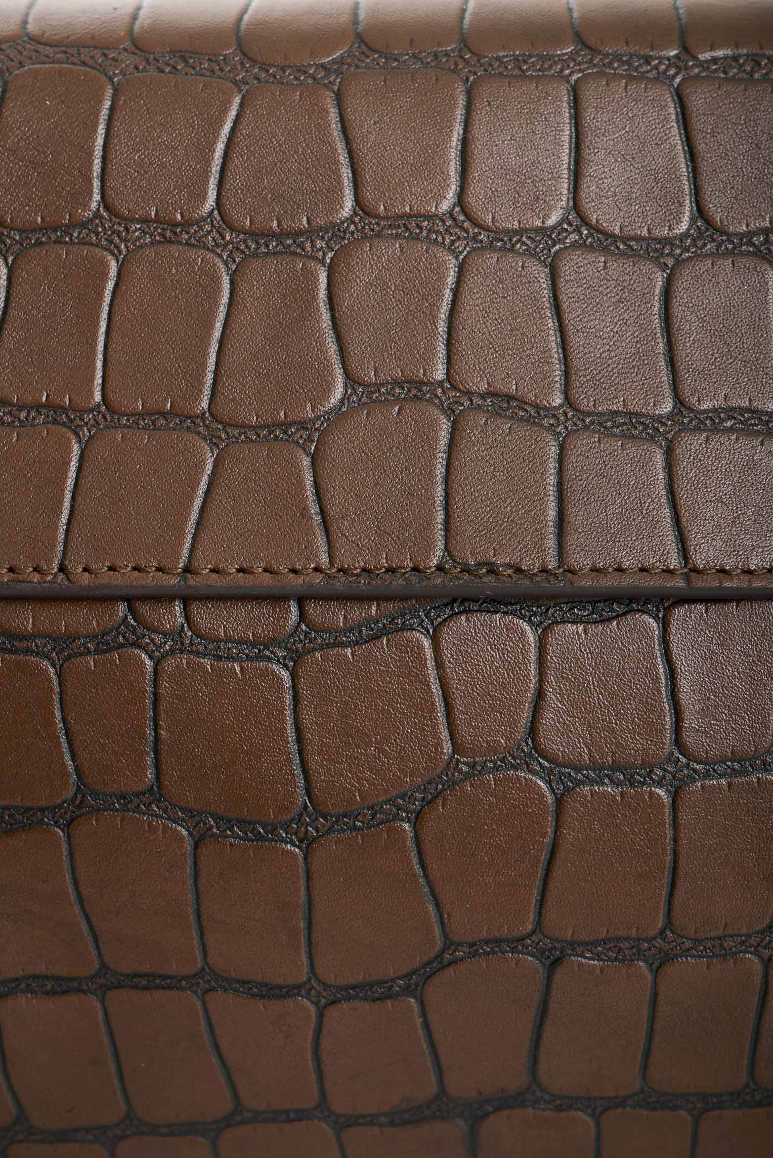 Men's Croco Leather Crossbody Bag - Image 4