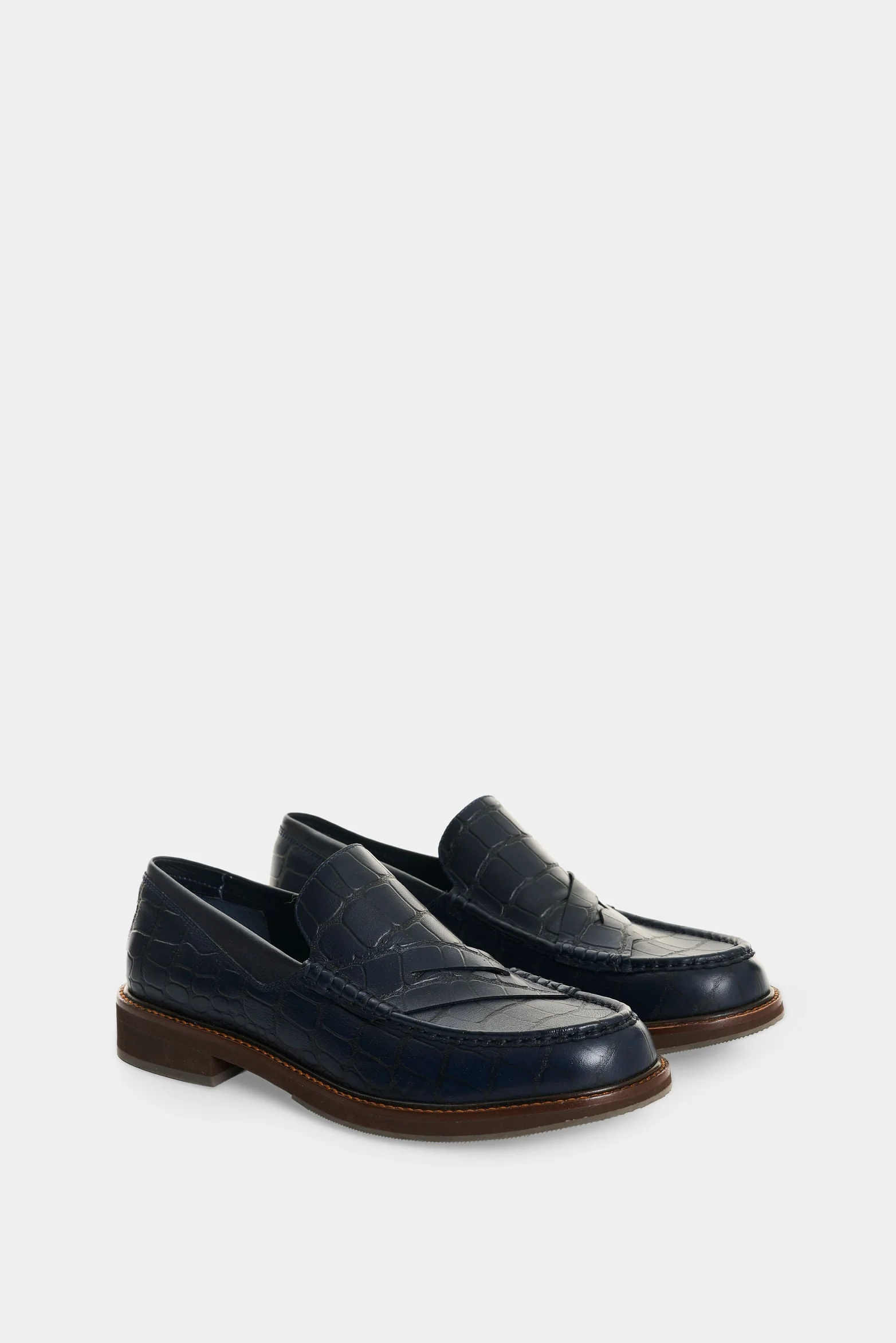 Men's Croco Leather Loafers - Image 2