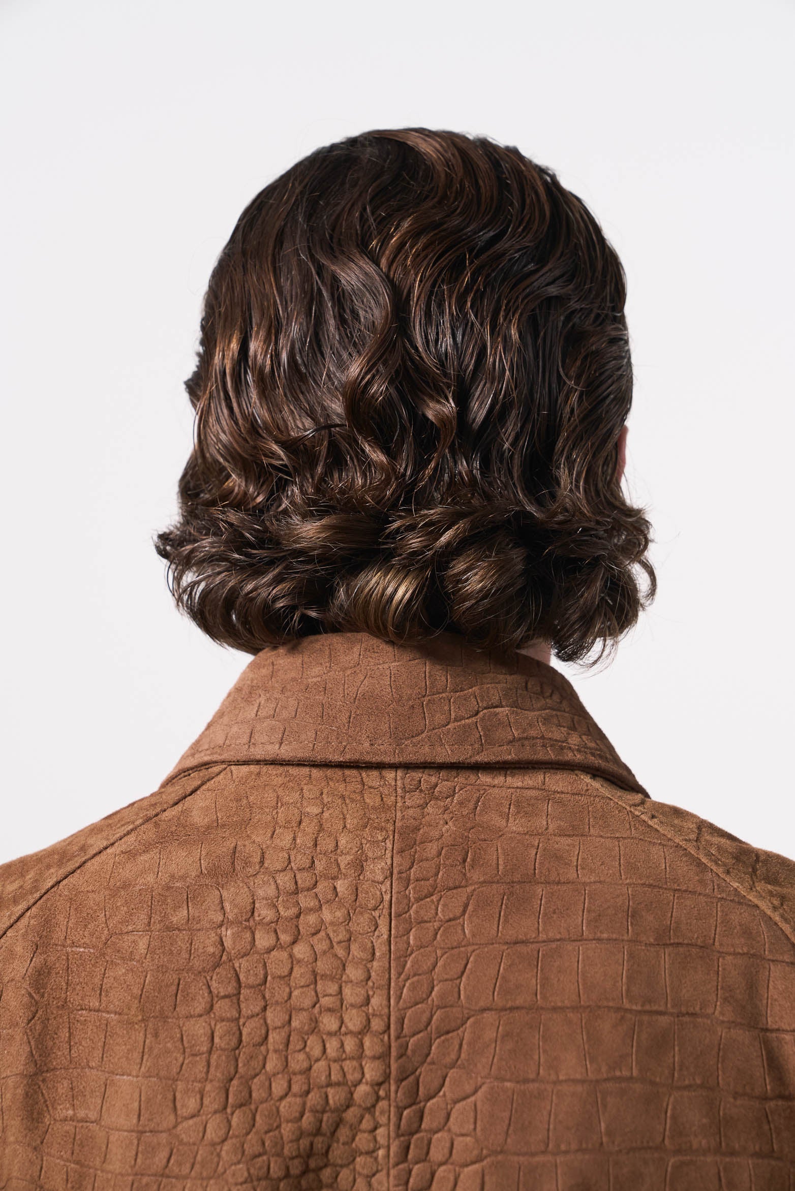 Men's Croco Suede Bomber Jacket - Image 5