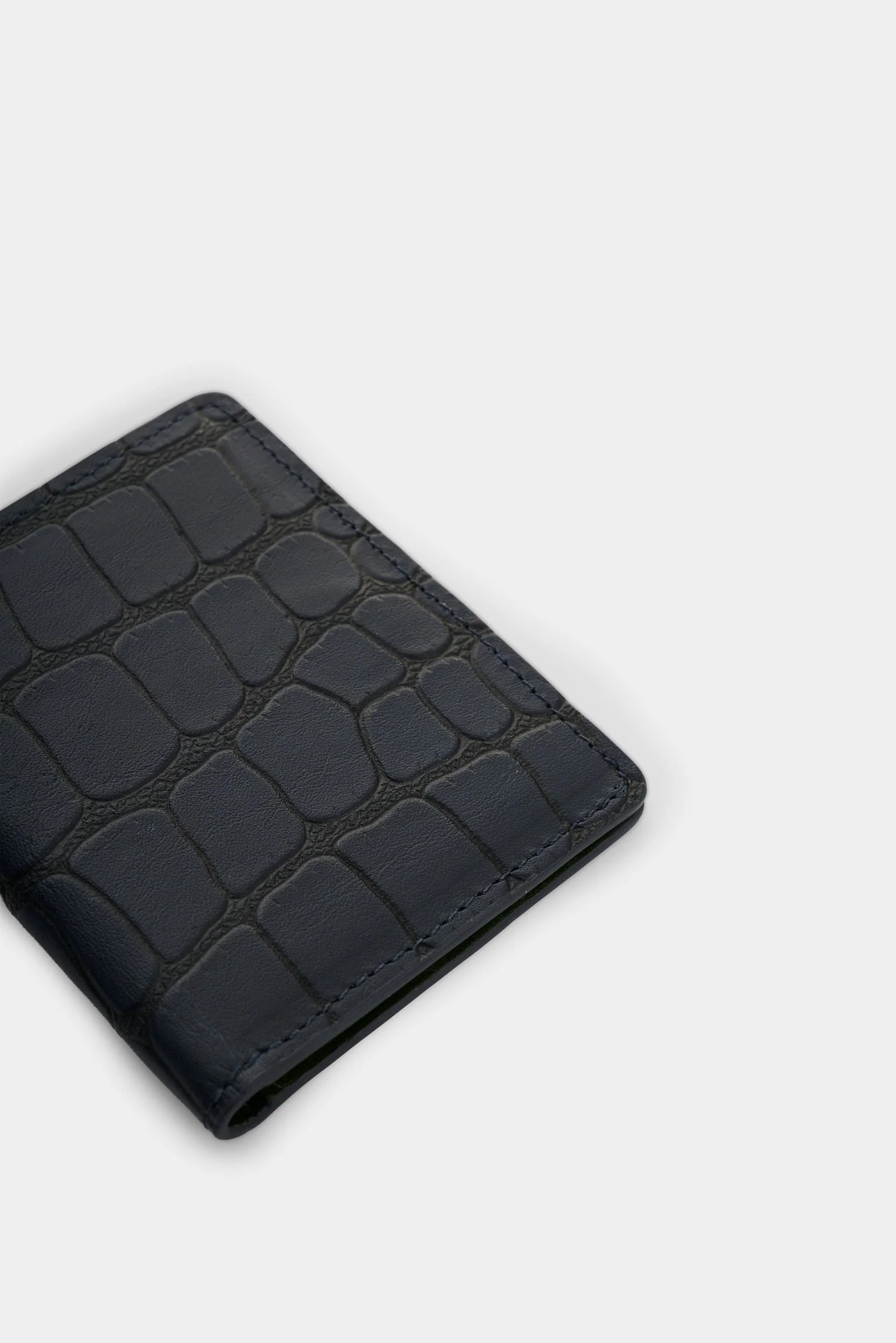 Men's Dino Croco Leather Card Holder - Image 4