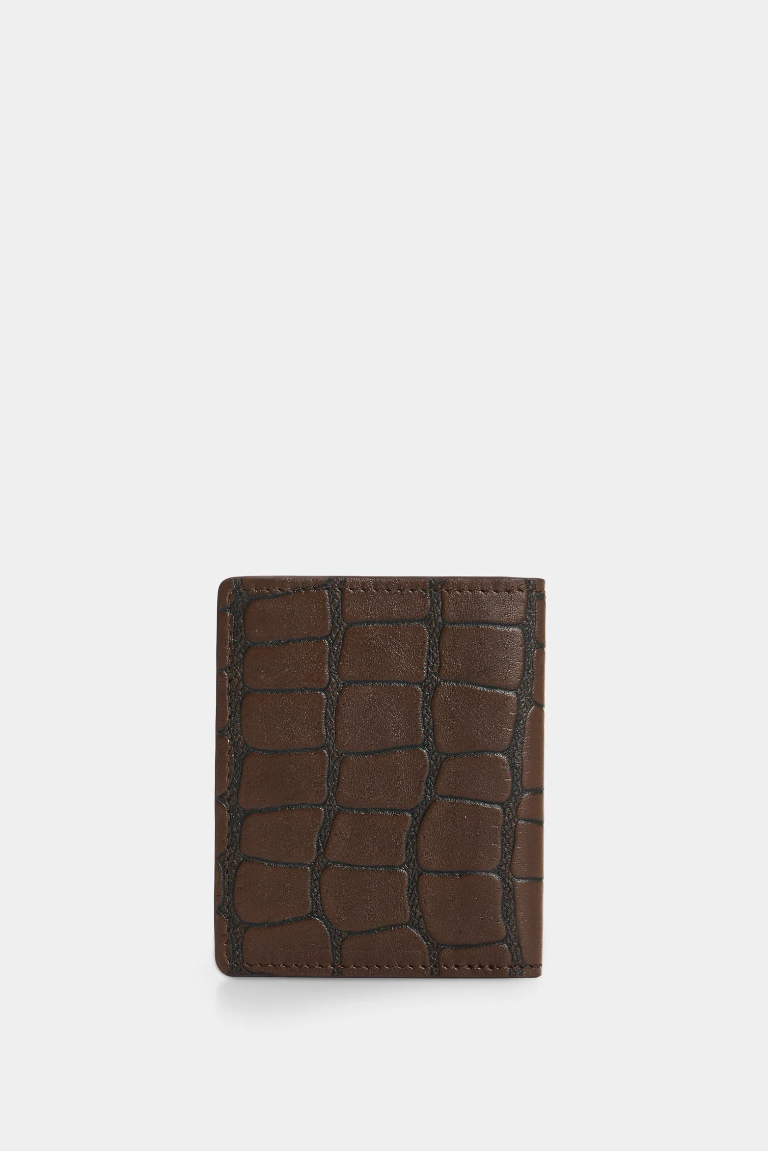 Men's Dino Croco Leather Card Holder - Image 3