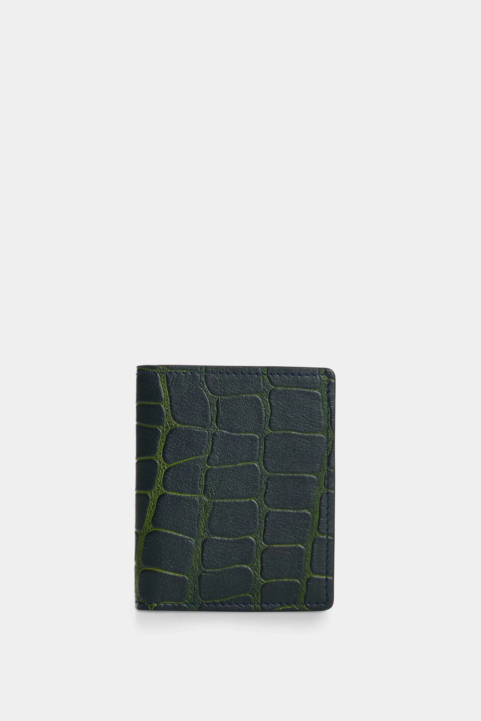 Men's Dino Croco Leather Card Holder