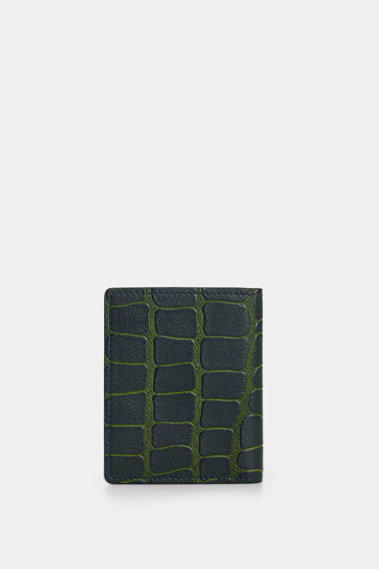 Men's Dino Croco Leather Card Holder - Image 3