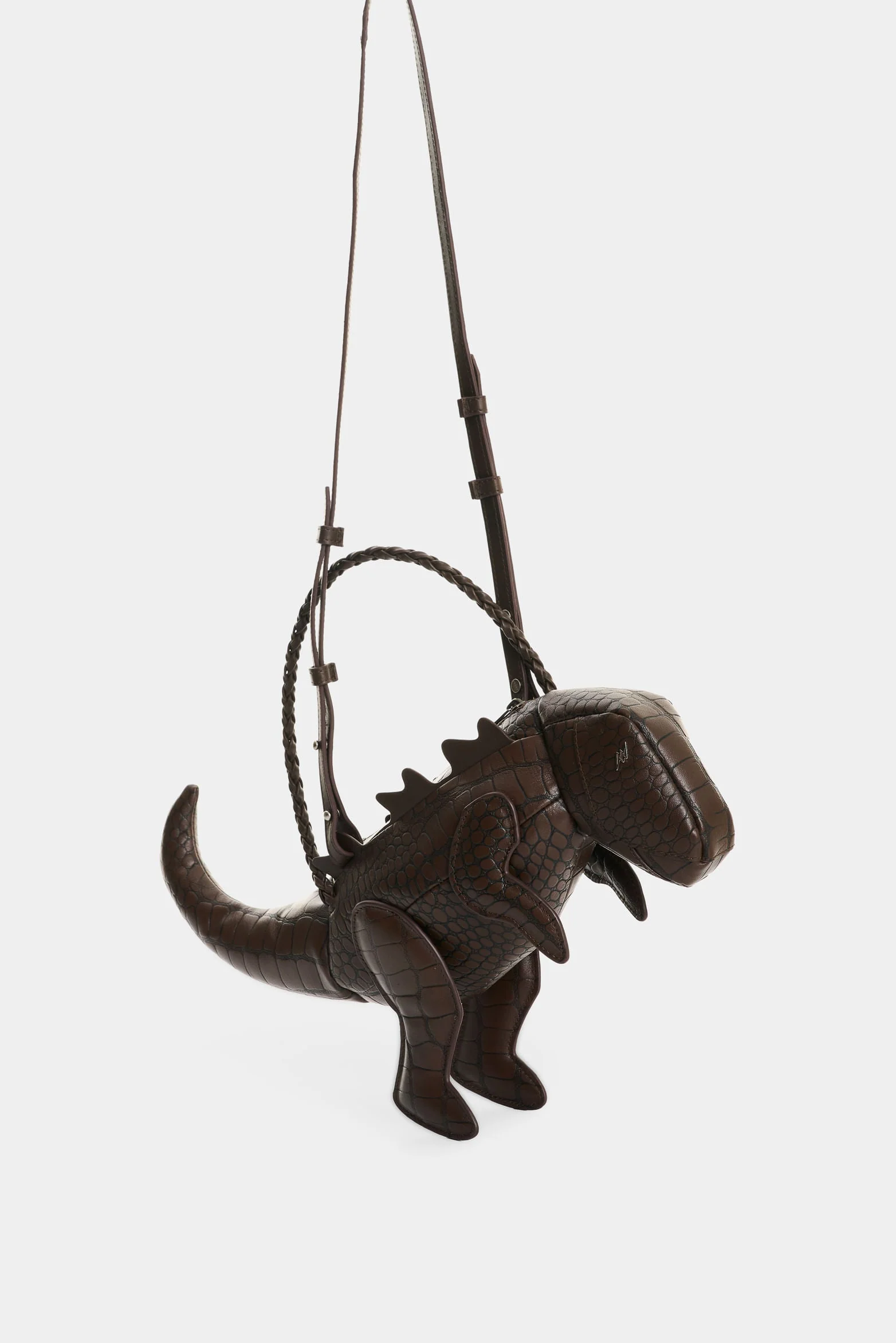 Men's Dino Croco Leather Crossbody Bag - Image 2