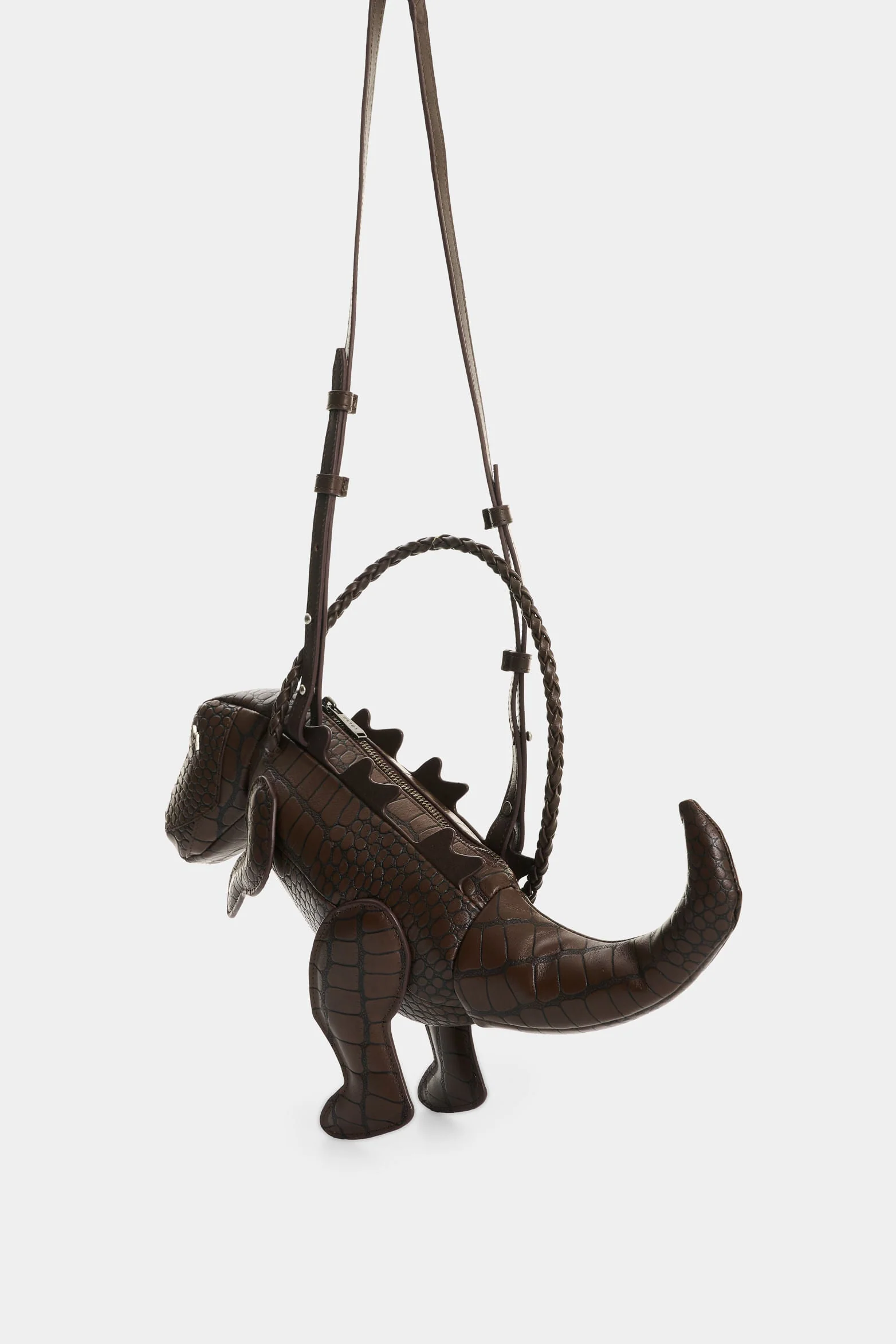 Men's Dino Croco Leather Crossbody Bag - Image 3