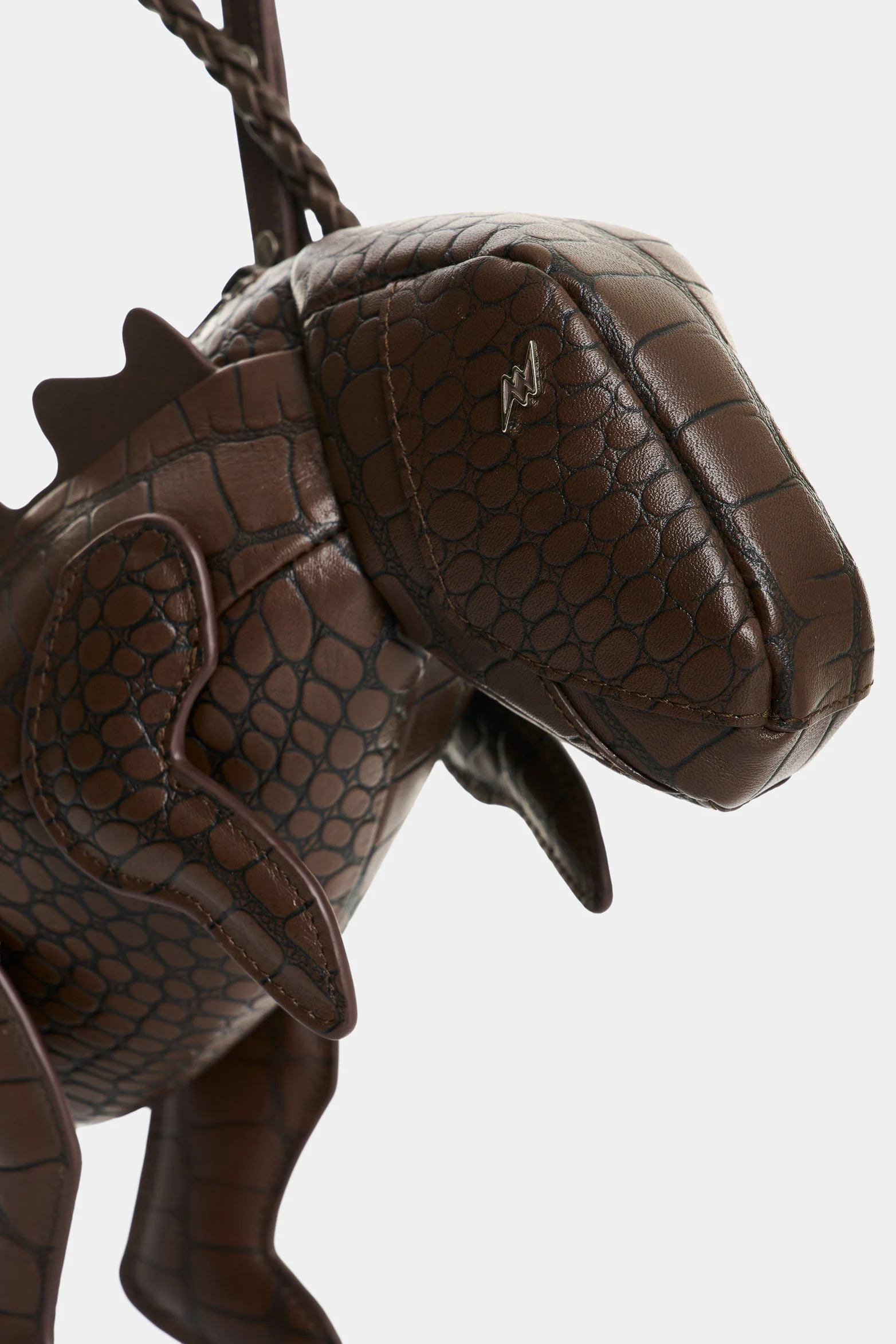 Men's Dino Croco Leather Crossbody Bag - Image 4