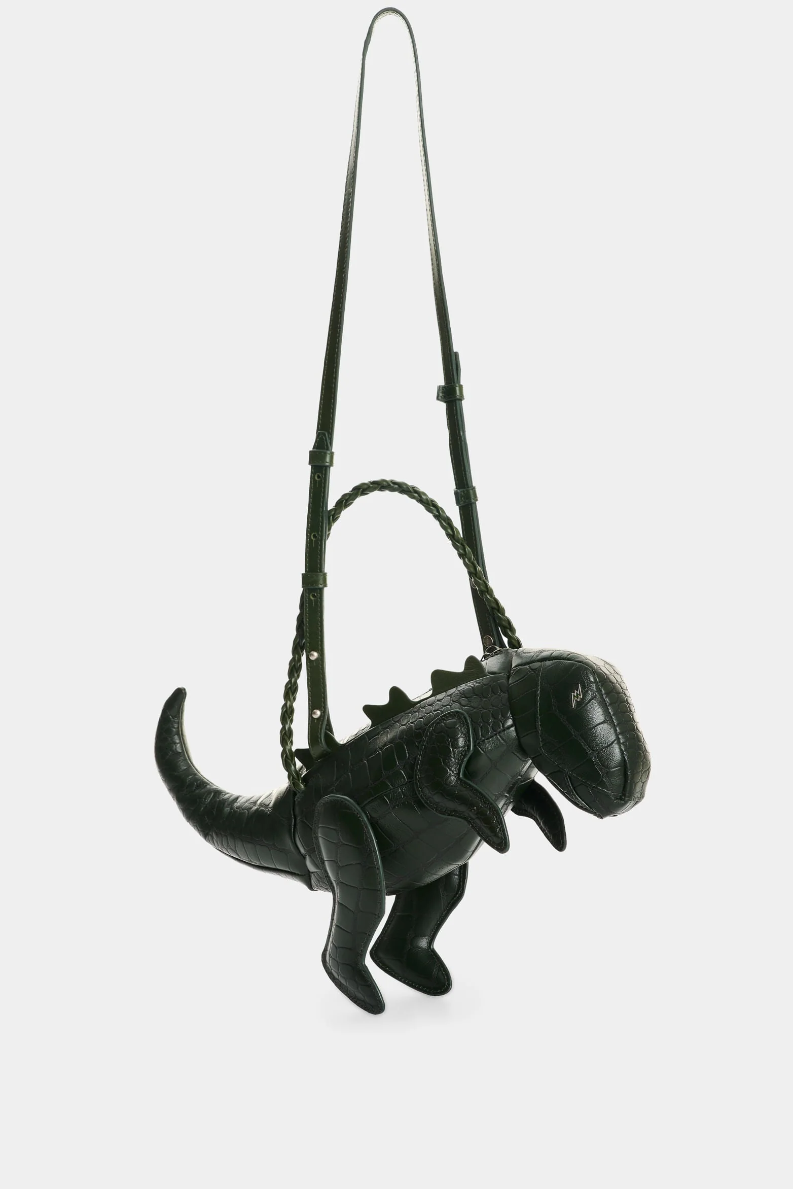 Men's Dino Croco Leather Crossbody Bag - Image 2