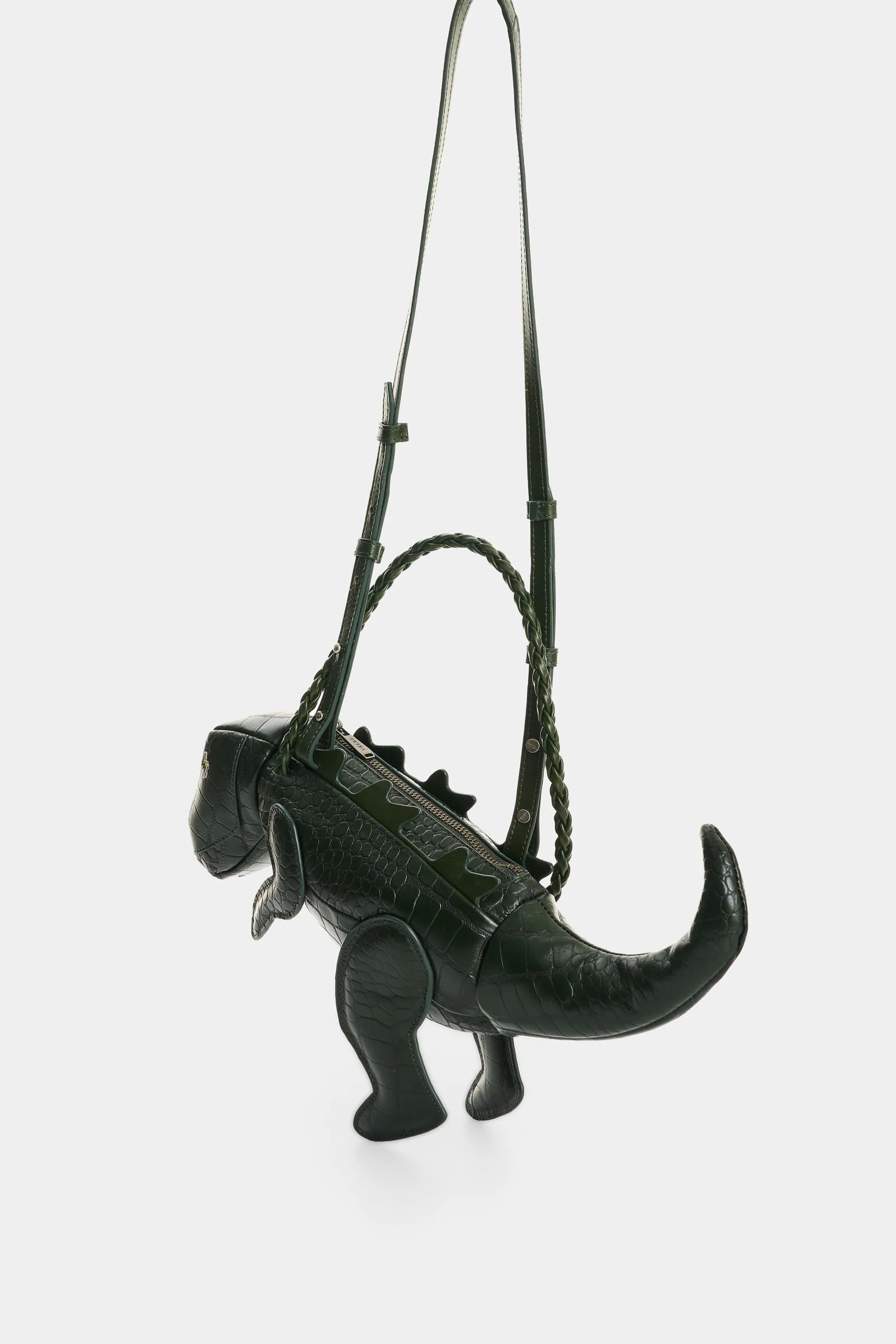 Men's Dino Croco Leather Crossbody Bag - Image 3