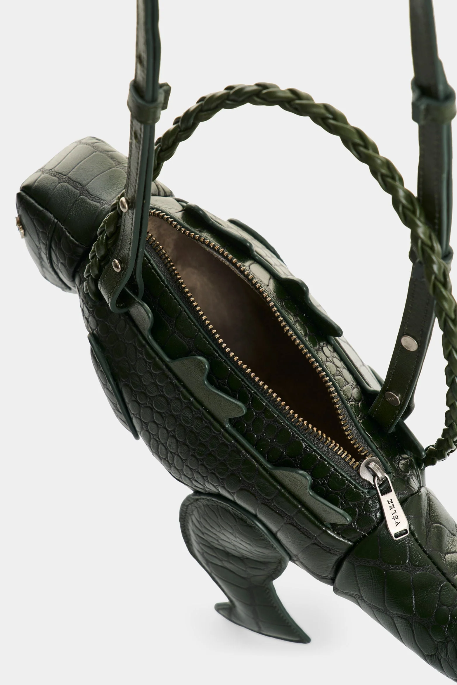Men's Dino Croco Leather Crossbody Bag - Image 5