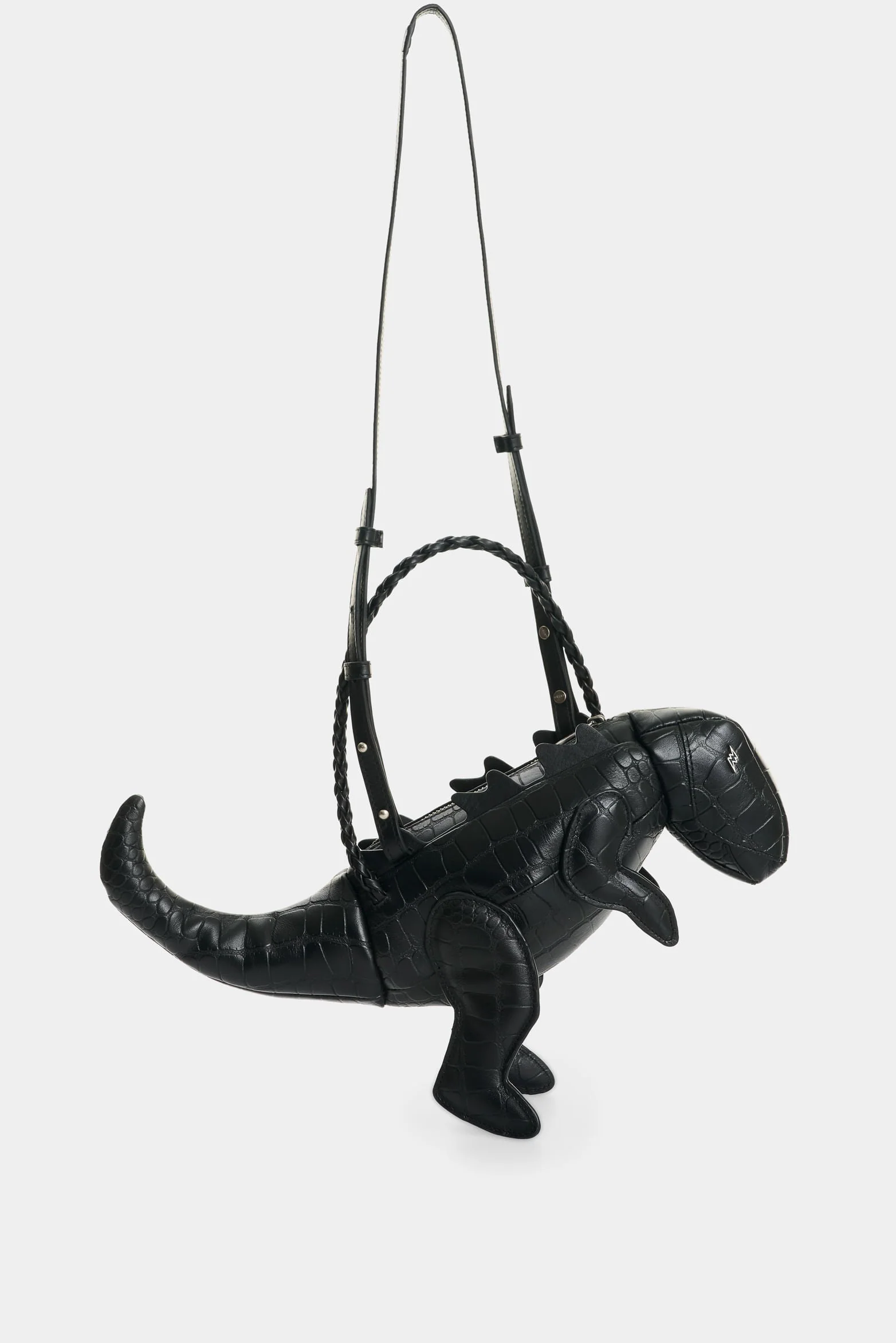 Men's Dino Croco Leather Crossbody Bag