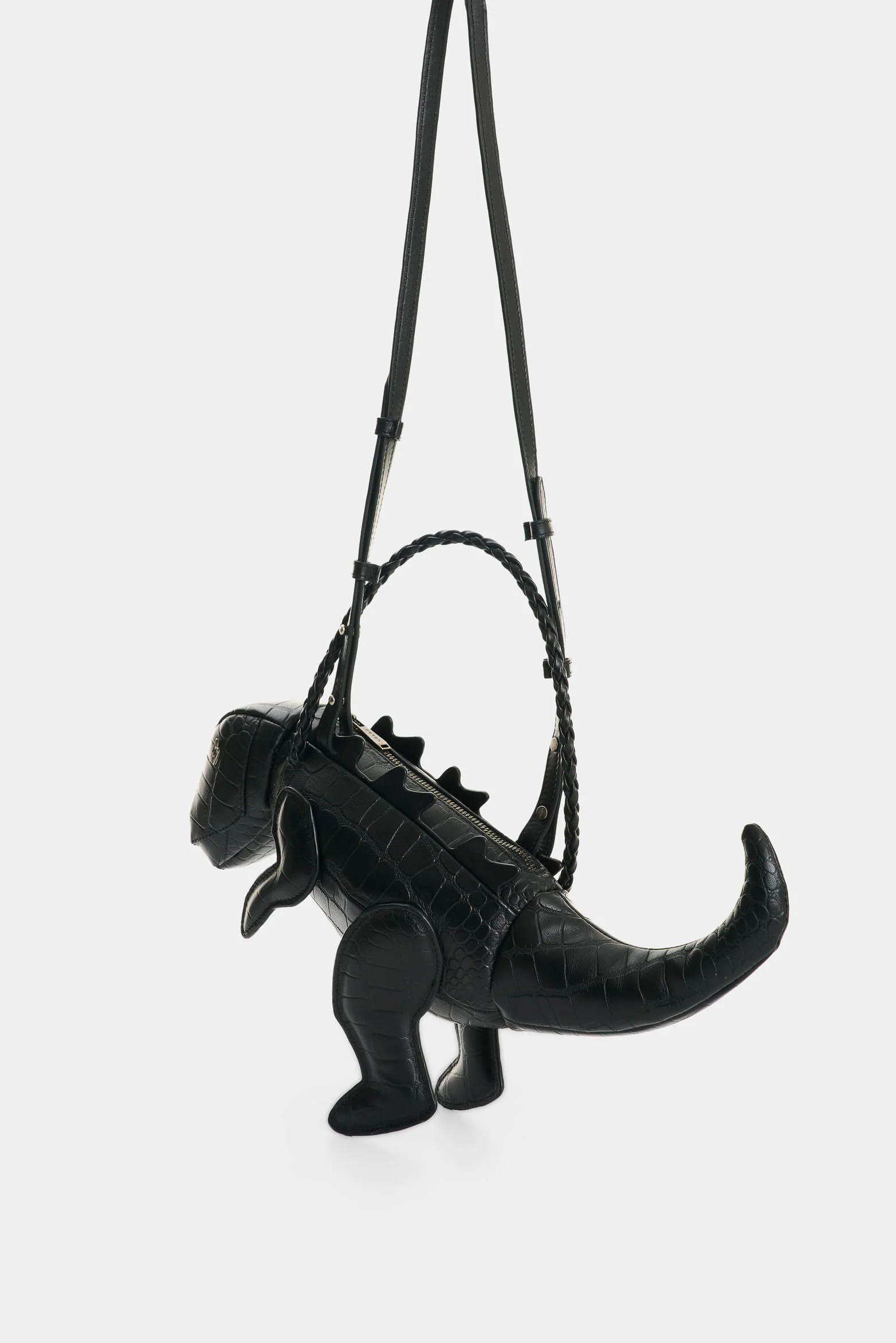 Men's Dino Croco Leather Crossbody Bag - Image 3