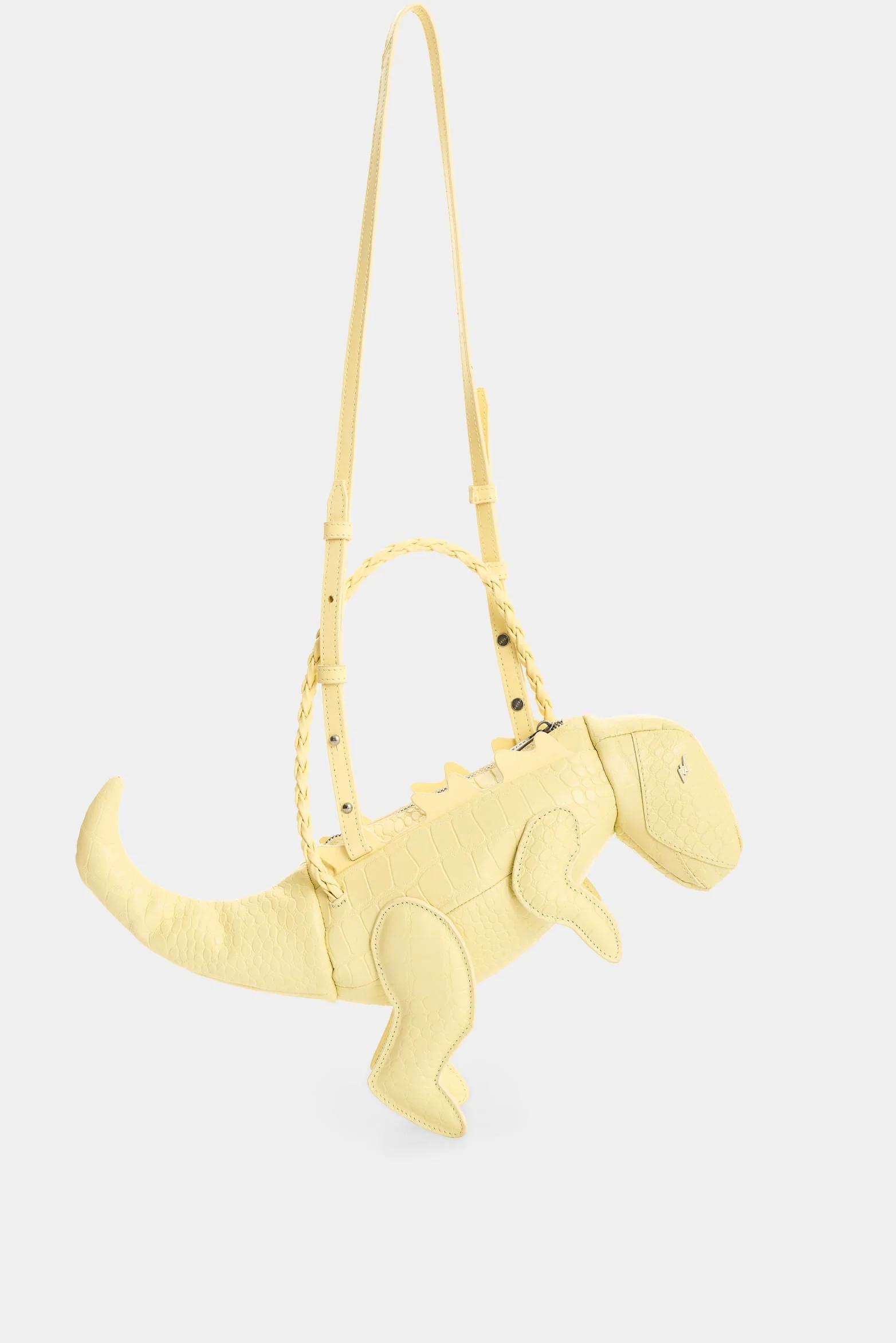 Men's Dino Croco Leather Crossbody Bag