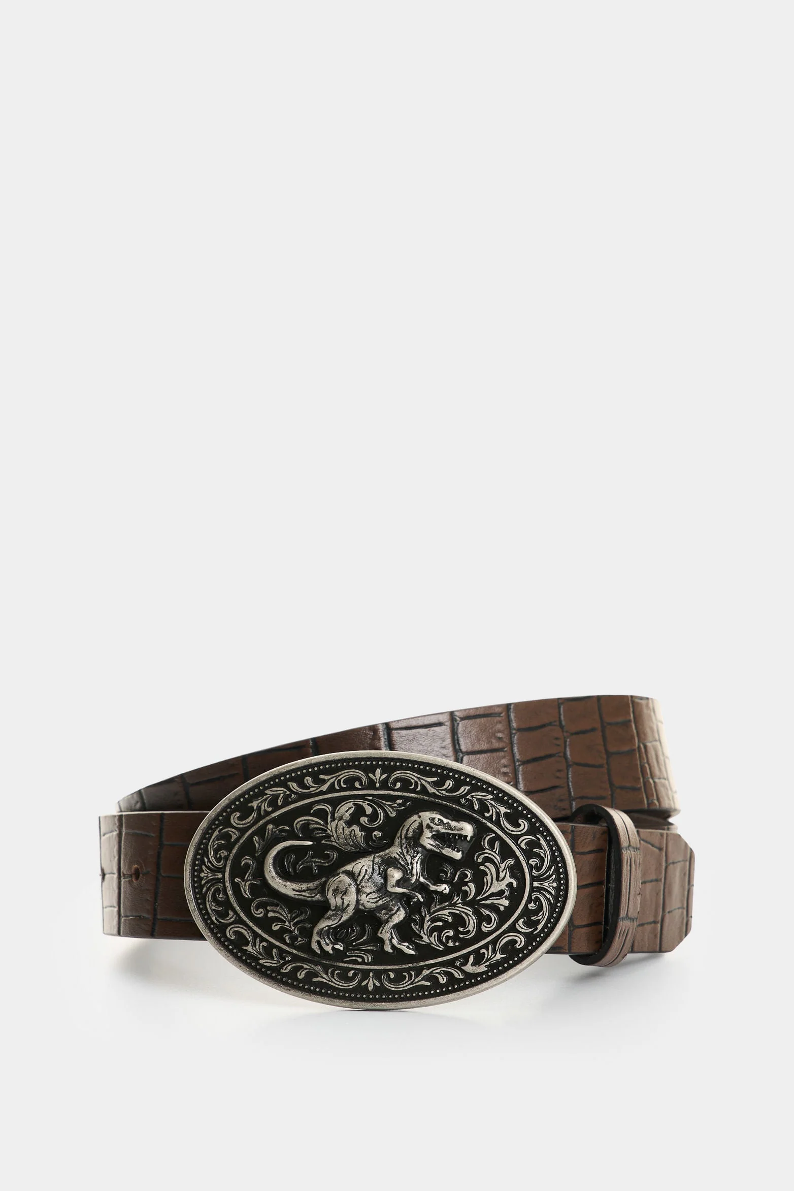Men's Dino Croco Leather Reversible Belt