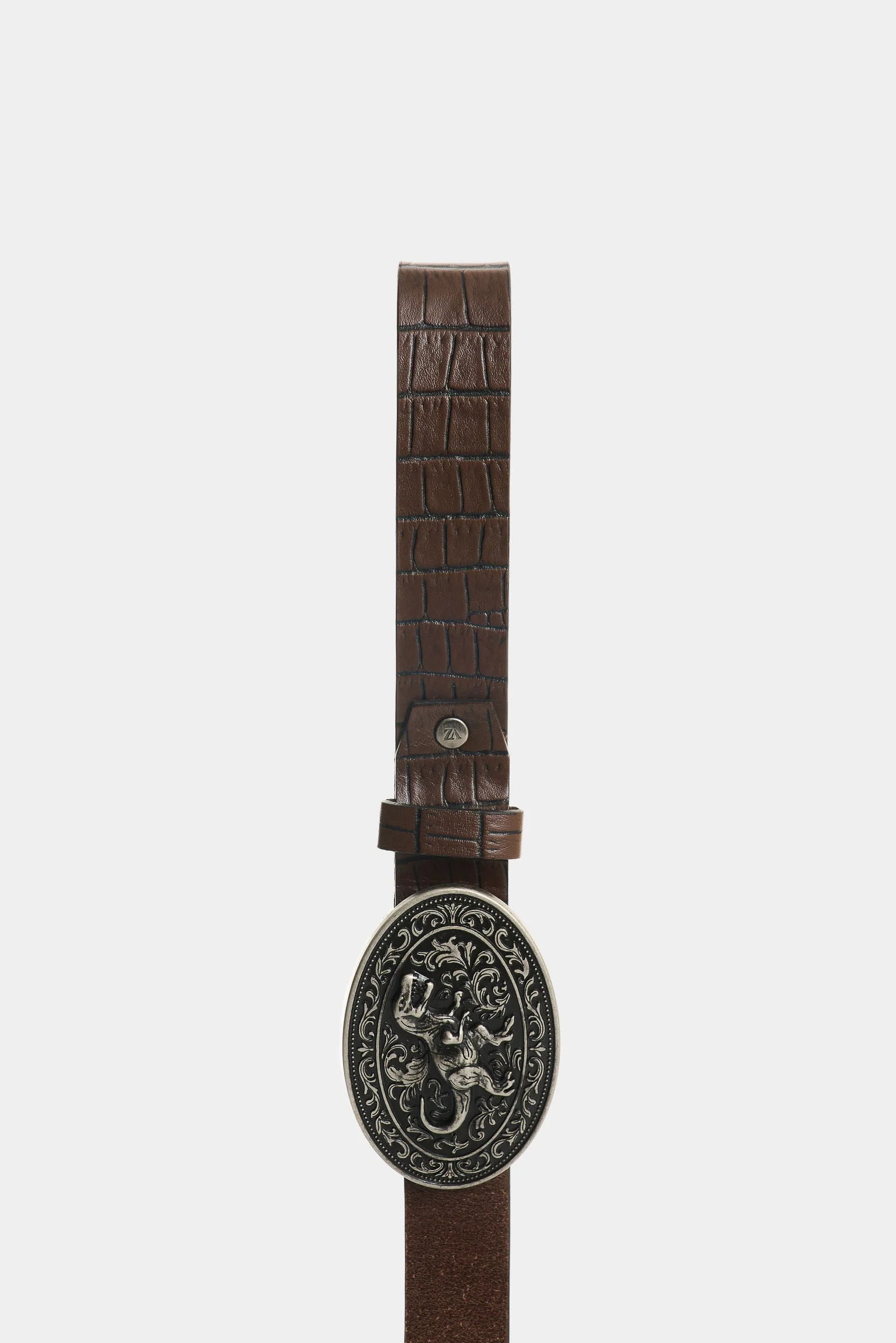 Men's Dino Croco Leather Reversible Belt - Image 2