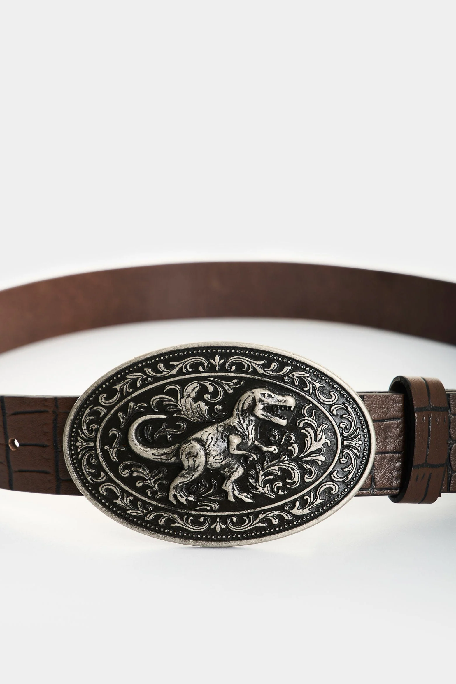Men's Dino Croco Leather Reversible Belt - Image 4
