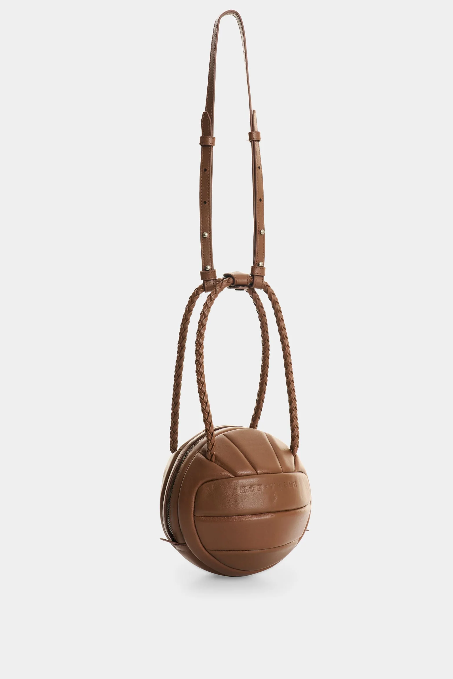 Men's Soccer Ball Leather Crossbody Bag - Image 2