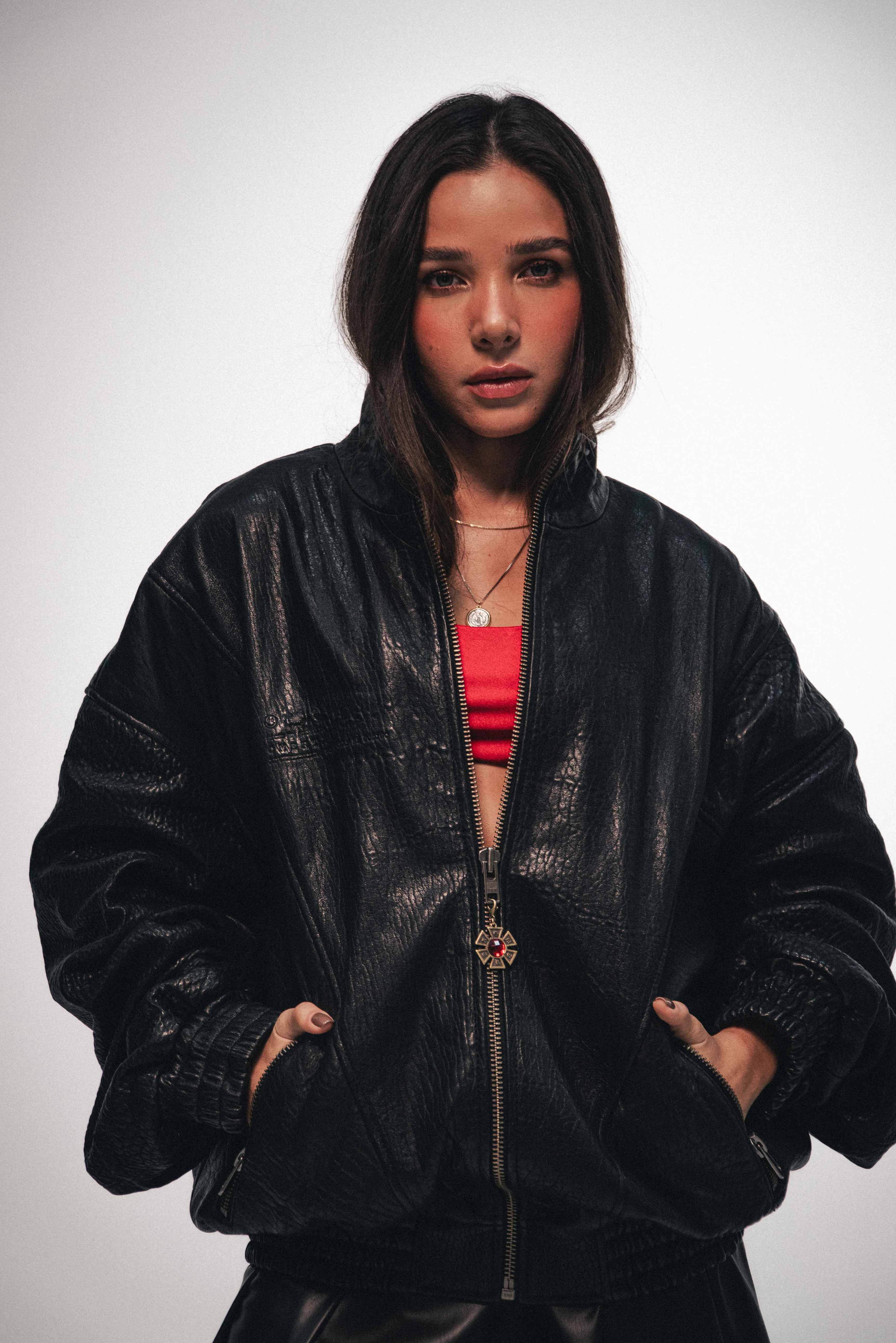 OMERTA BLACK LEATHER JACKET - Image 3