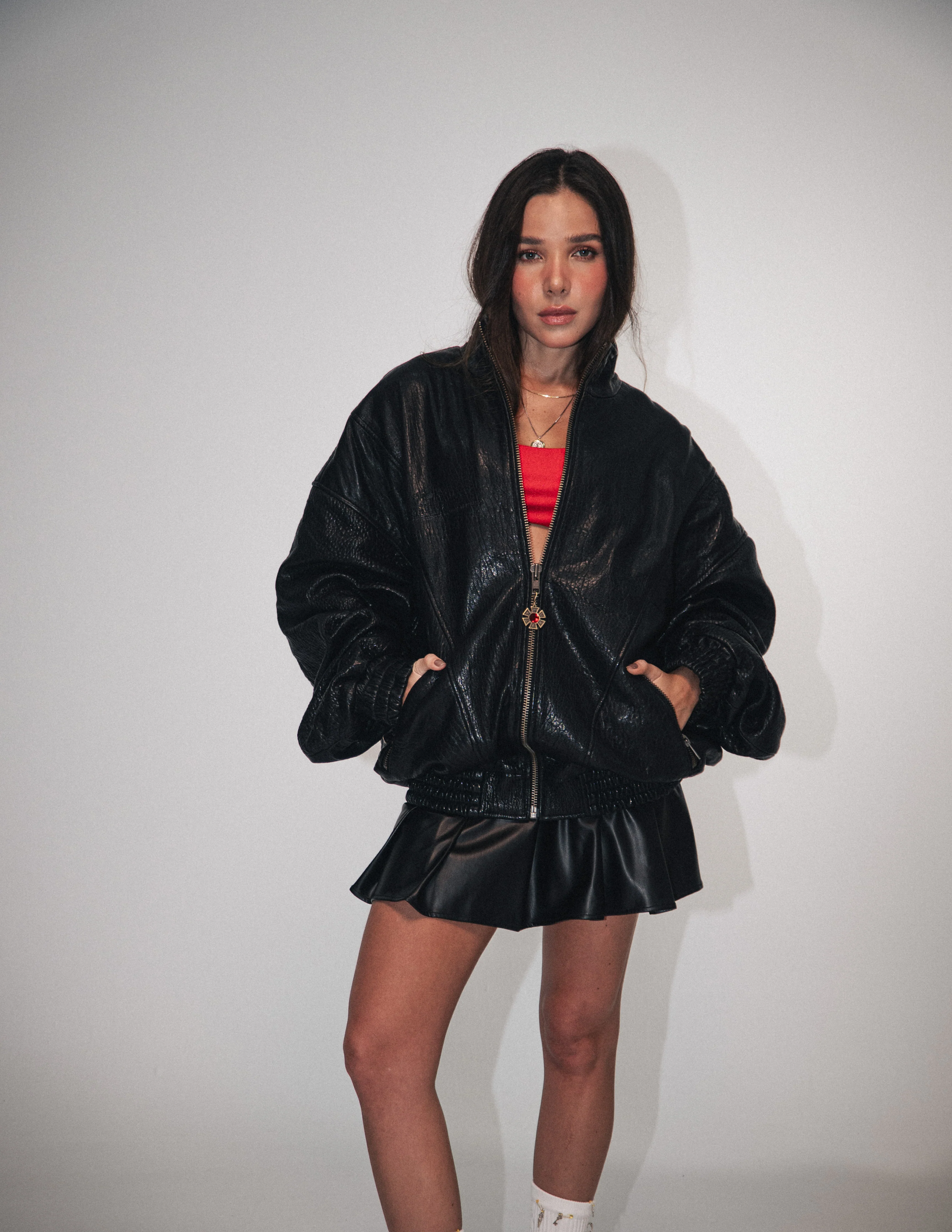 OMERTA BLACK LEATHER JACKET - Image 4