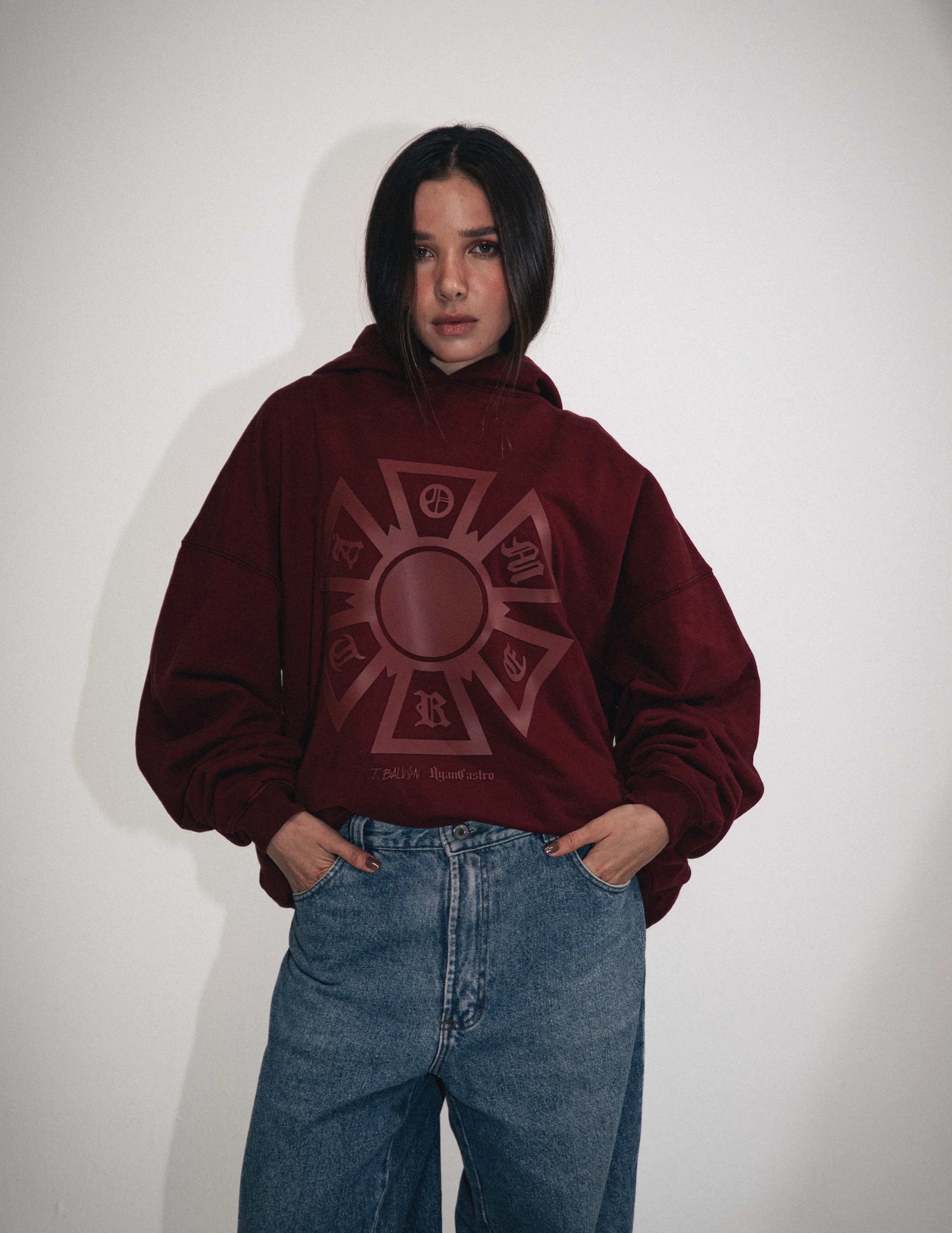 OMERTA MAROON HOODIE - Image 3