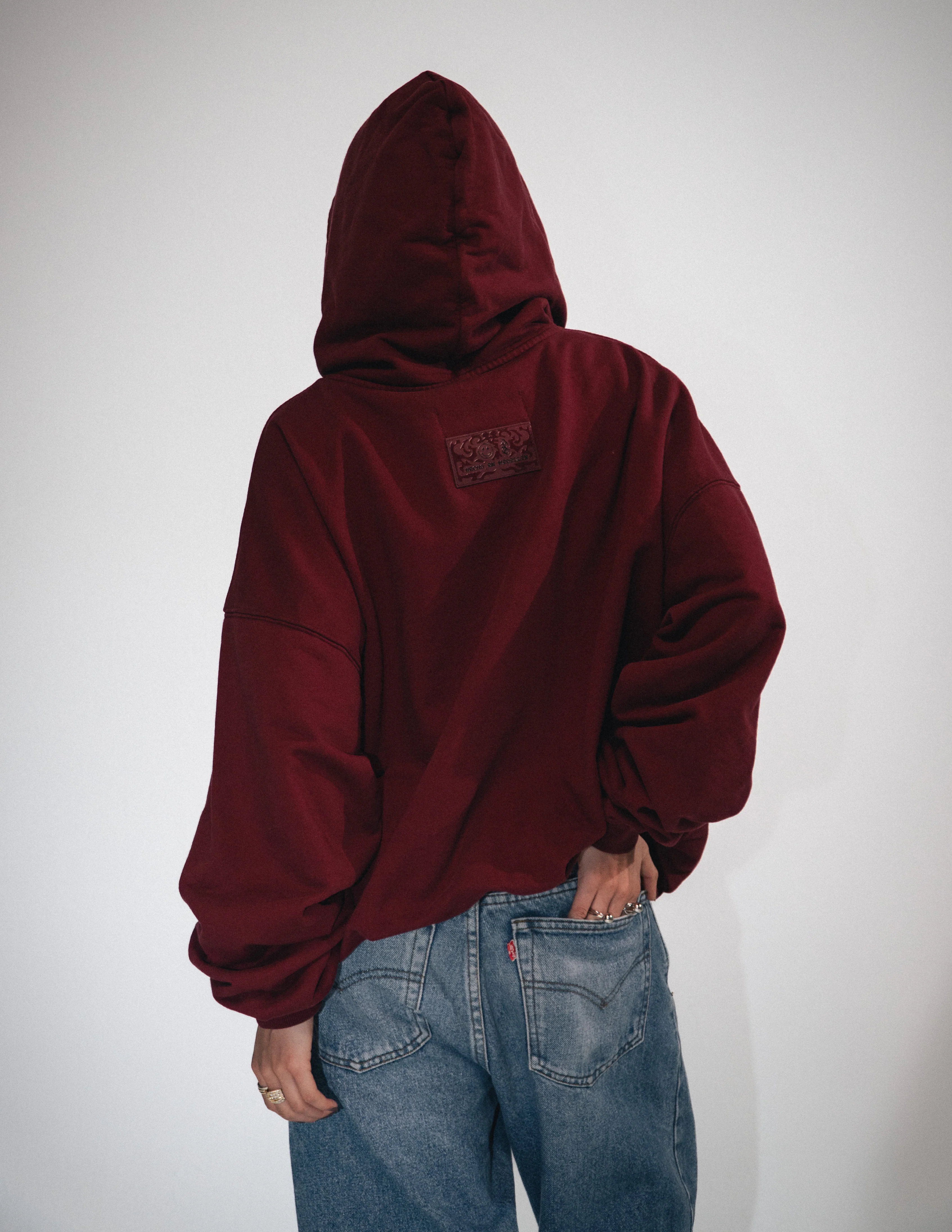 OMERTA MAROON HOODIE - Image 5