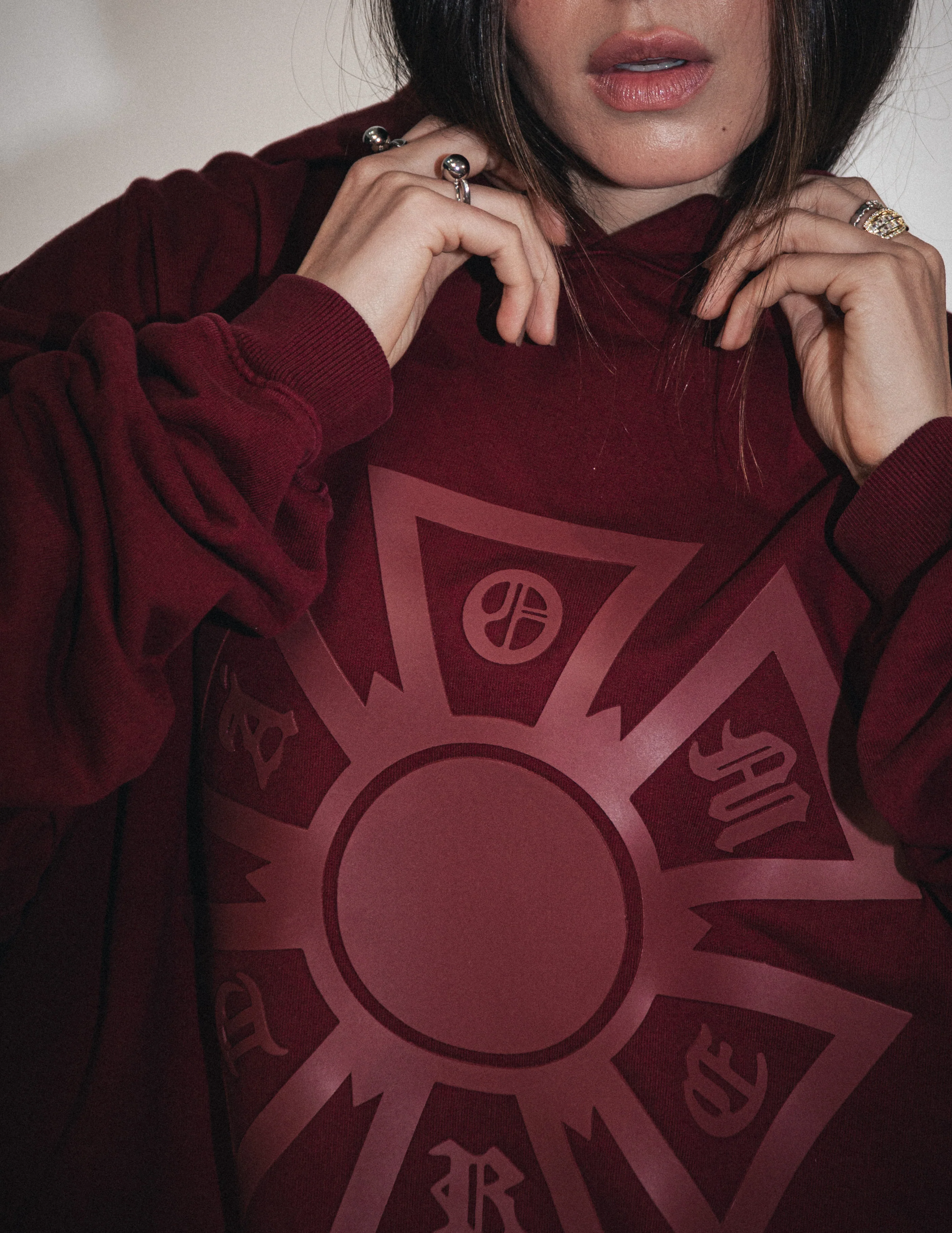 OMERTA MAROON HOODIE - Image 6