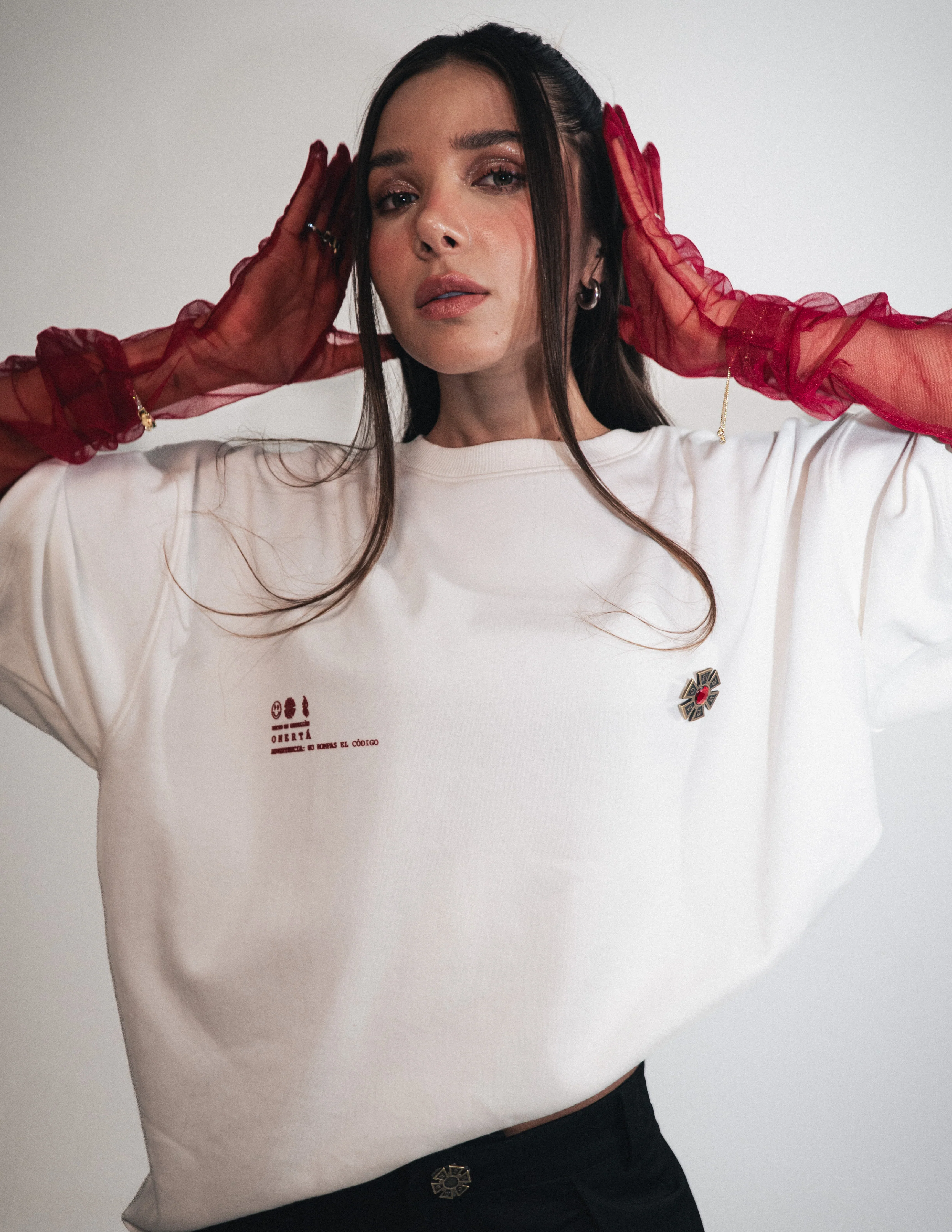 OMERTA PIN T-SHIRT IVORY - Image 9