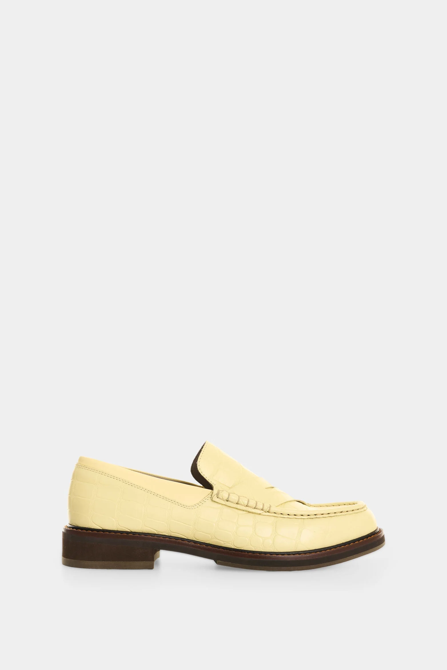 Women's Croco Leather Loafers