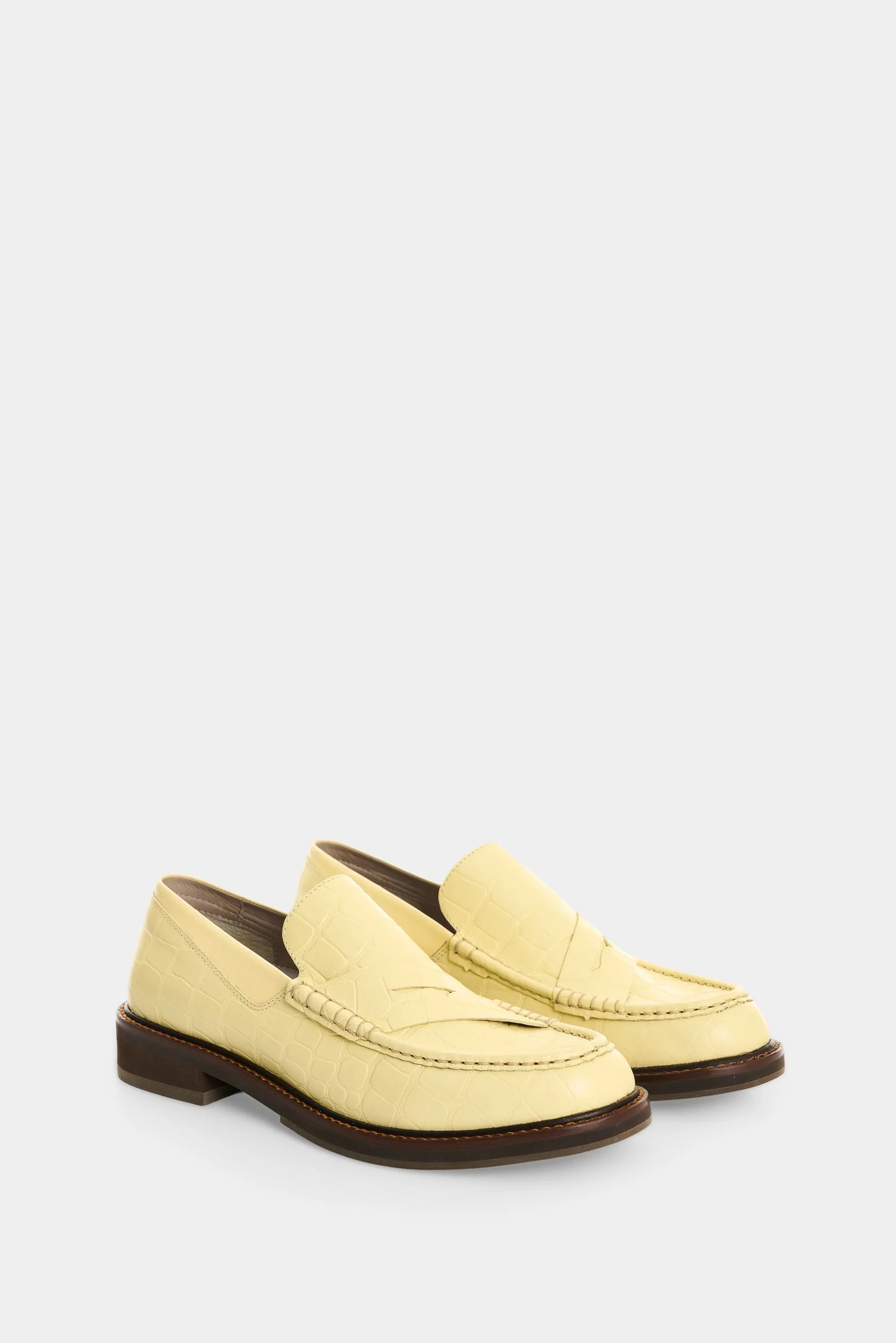Women's Croco Leather Loafers - Image 2