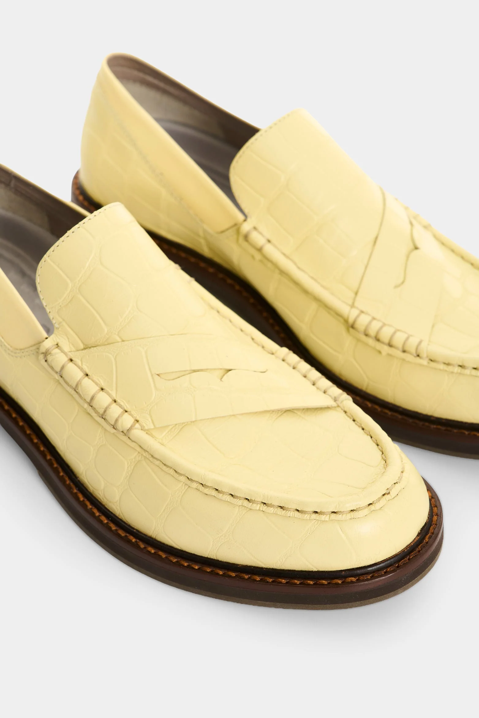 Women's Croco Leather Loafers - Image 5