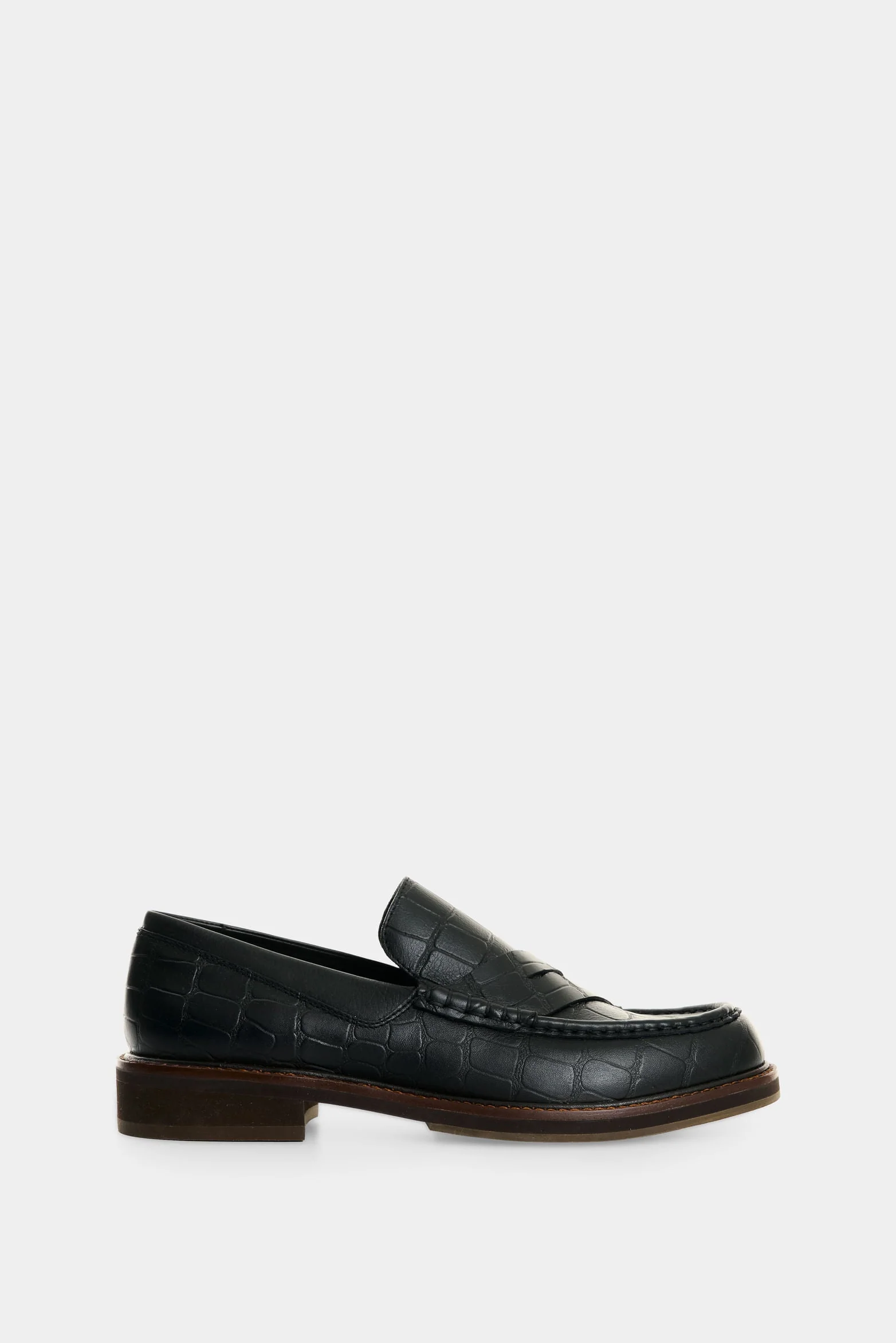 Women's Croco Leather Loafers