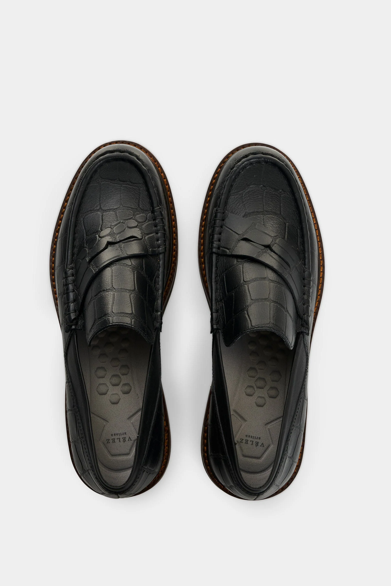 Women's Croco Leather Loafers - Image 4