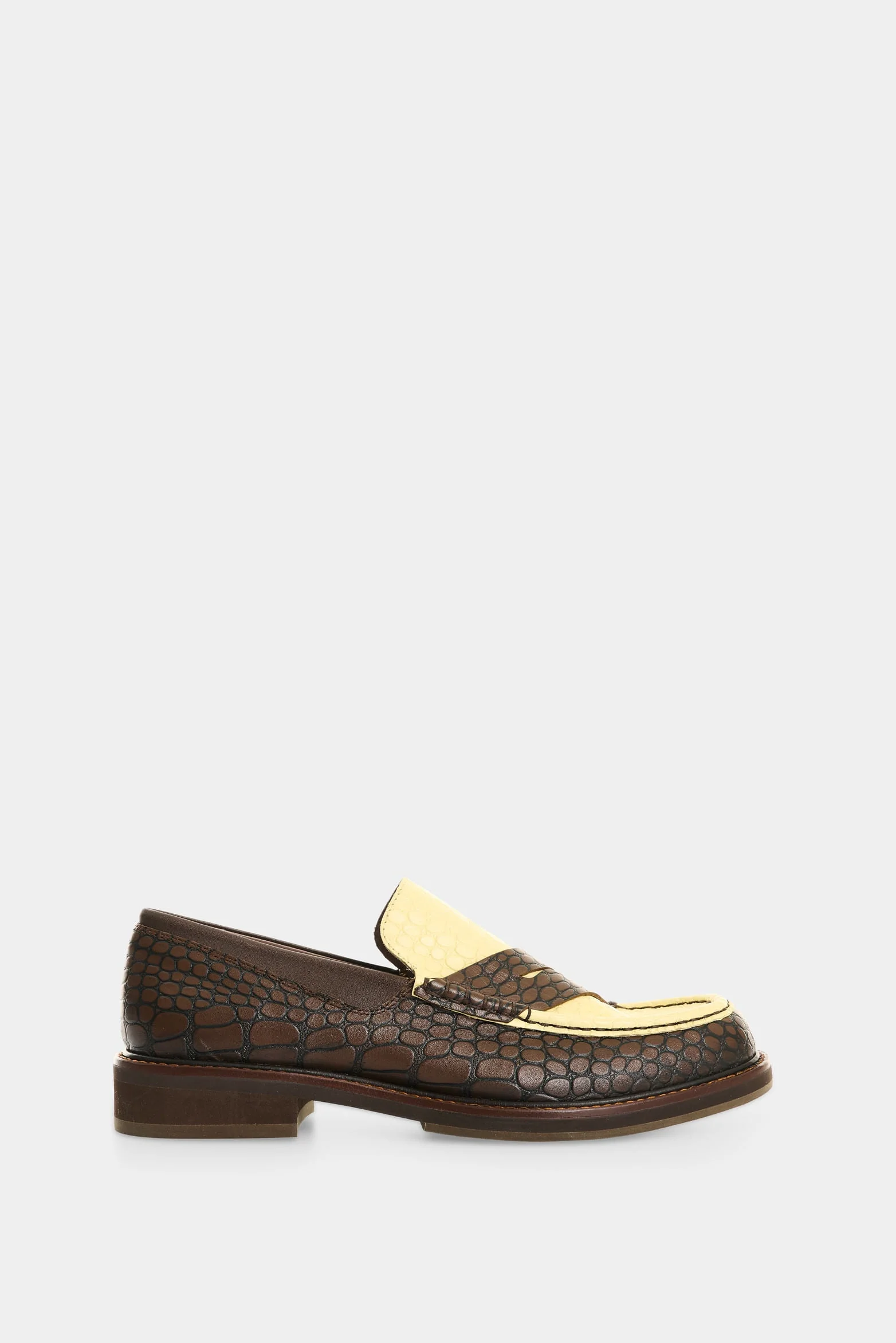 Women's Croco Leather Loafers
