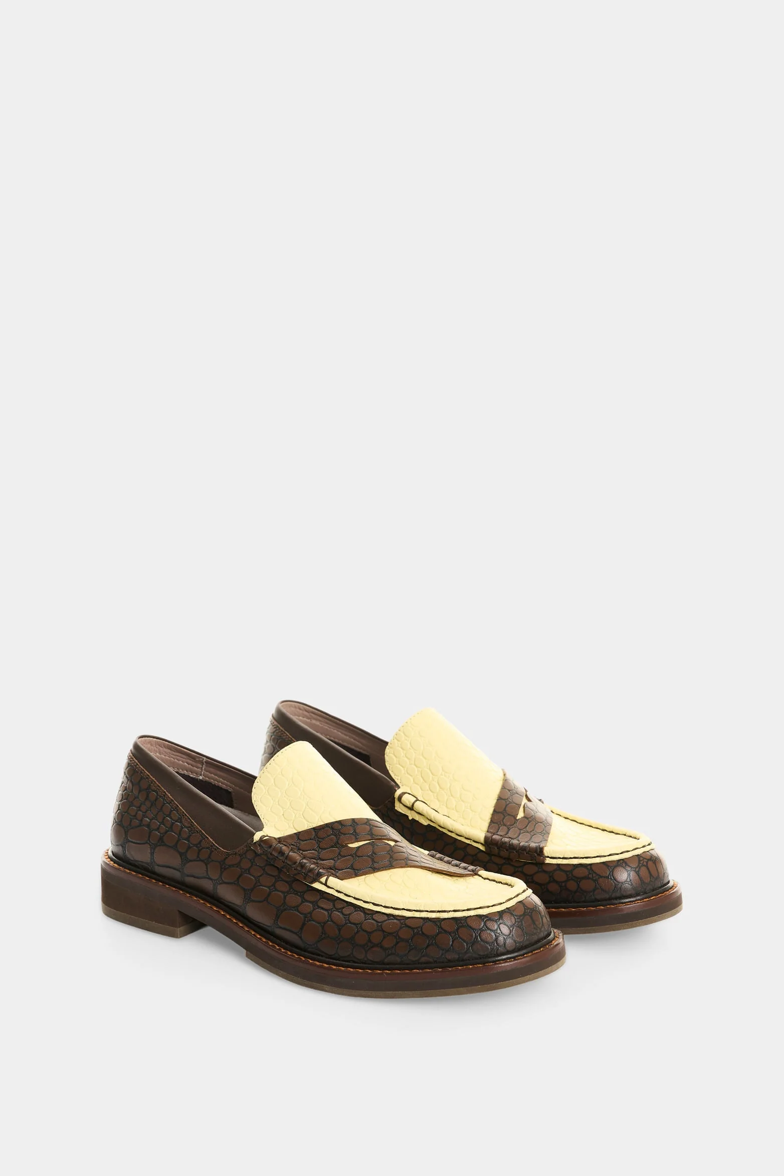 Women's Croco Leather Loafers - Image 2