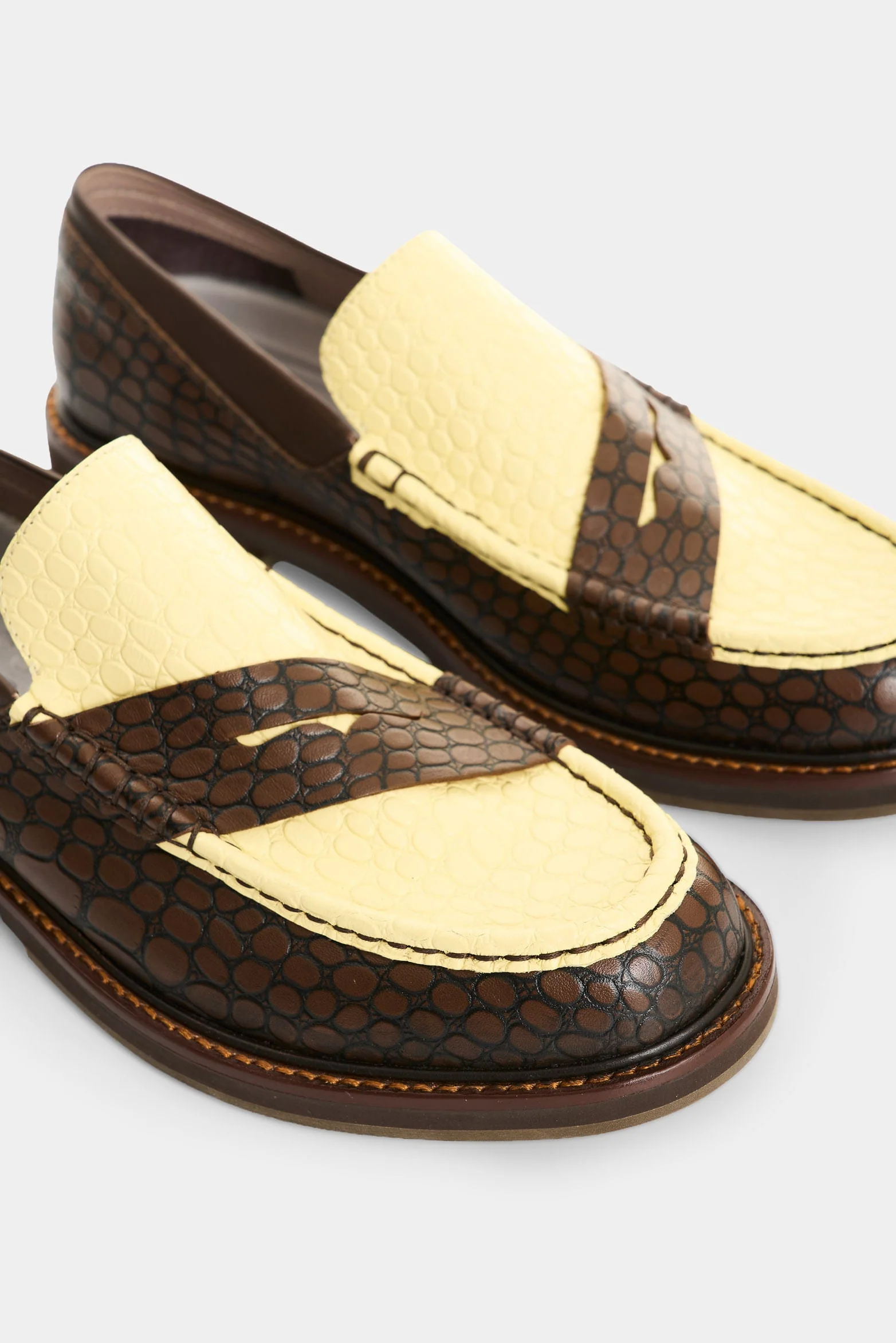 Women's Croco Leather Loafers - Image 5