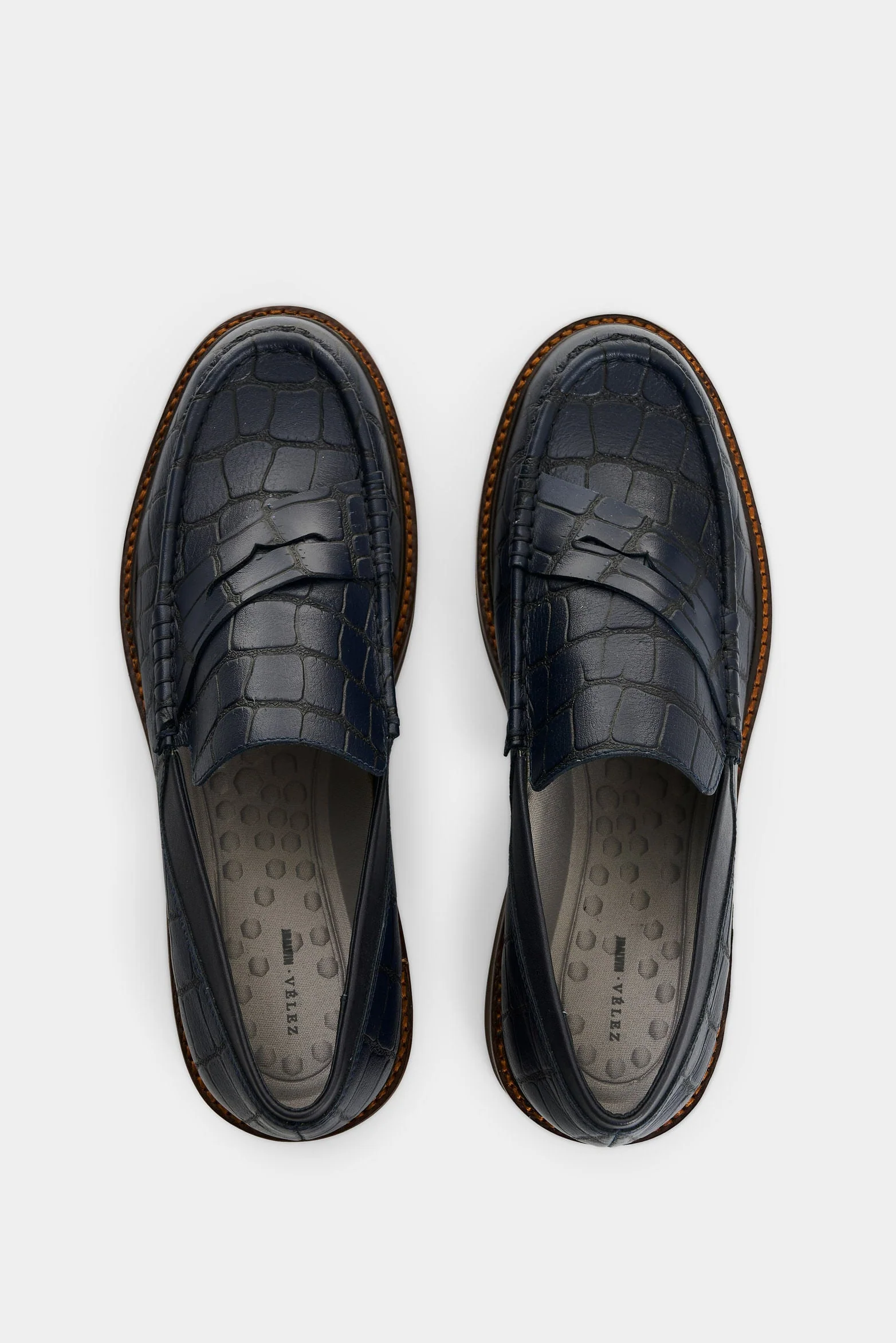 Women's Croco Leather Loafers - Image 4